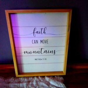 Brand new faith can move mountains Matthew 17:20 picture frame